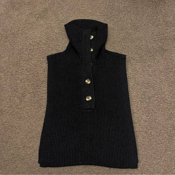 Cos Wool Blend Button Down Sweater Bib - Picture 3 of 7